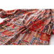 Ladies Vintage Print Stitching Slim Shirt Dress Nexellus