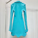 Lapel deep V-neck Rhinestone long sleeve Women Dress Nexellus