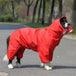 Large dog raincoat clothes waterproof rain jumpsuit for big medium Nexellus