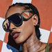 Large frame one-piece Sunglasses Futuristic Punk hip-hop outdoor Sunglasses Nexellus