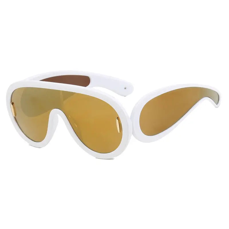 Large frame one-piece Sunglasses Futuristic Punk hip-hop outdoor Sunglasses Nexellus