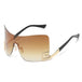 Large Frame One-Piece Sunglasses Y2K Personalized Versatile Sunglasses Nexellus