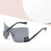 Large Frame One-Piece Sunglasses Y2K Personalized Versatile Sunglasses Nexellus