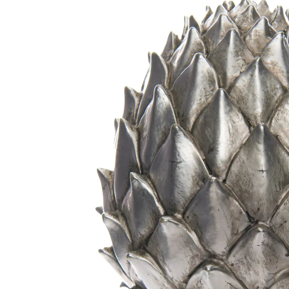 Large silver pinecone finial - Silver