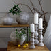 Large stone ceramic column candle holder - Ornaments