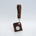 Leather airtag bag charm - Chocolate Brown