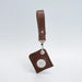 Leather airtag bag charm - Mahogany