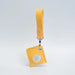 Leather airtag bag charm - Mustard Yellow