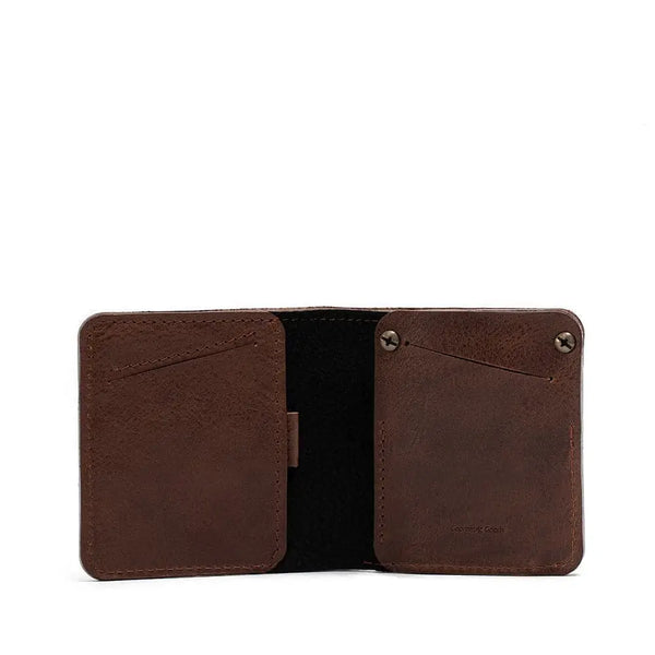 Leather airtag billfold wallet 1.0 - Mahogany