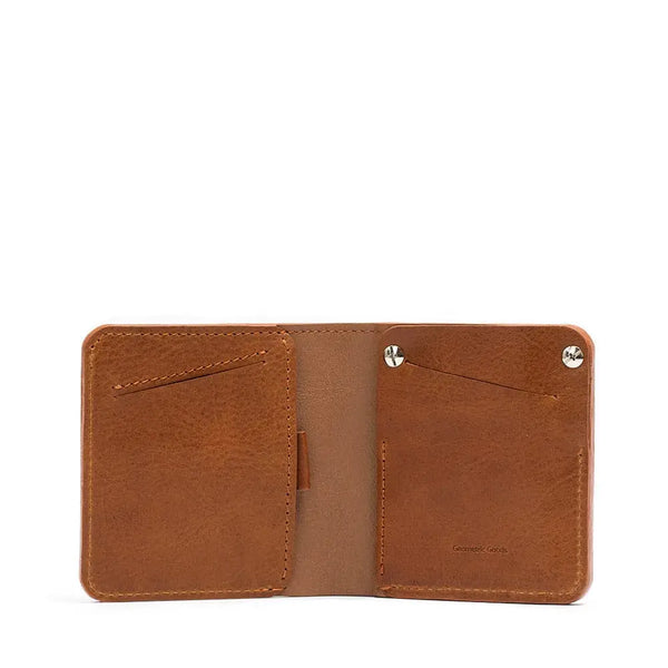 Leather airtag billfold wallet 1.0 - Tan