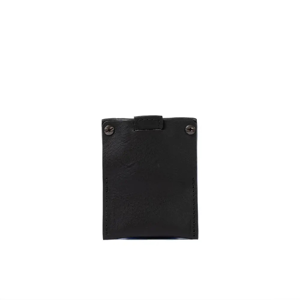 Leather airtag card holder 2.0 - Black