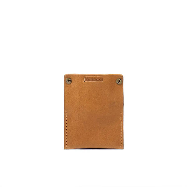 Leather airtag card holder 2.0 - Camel