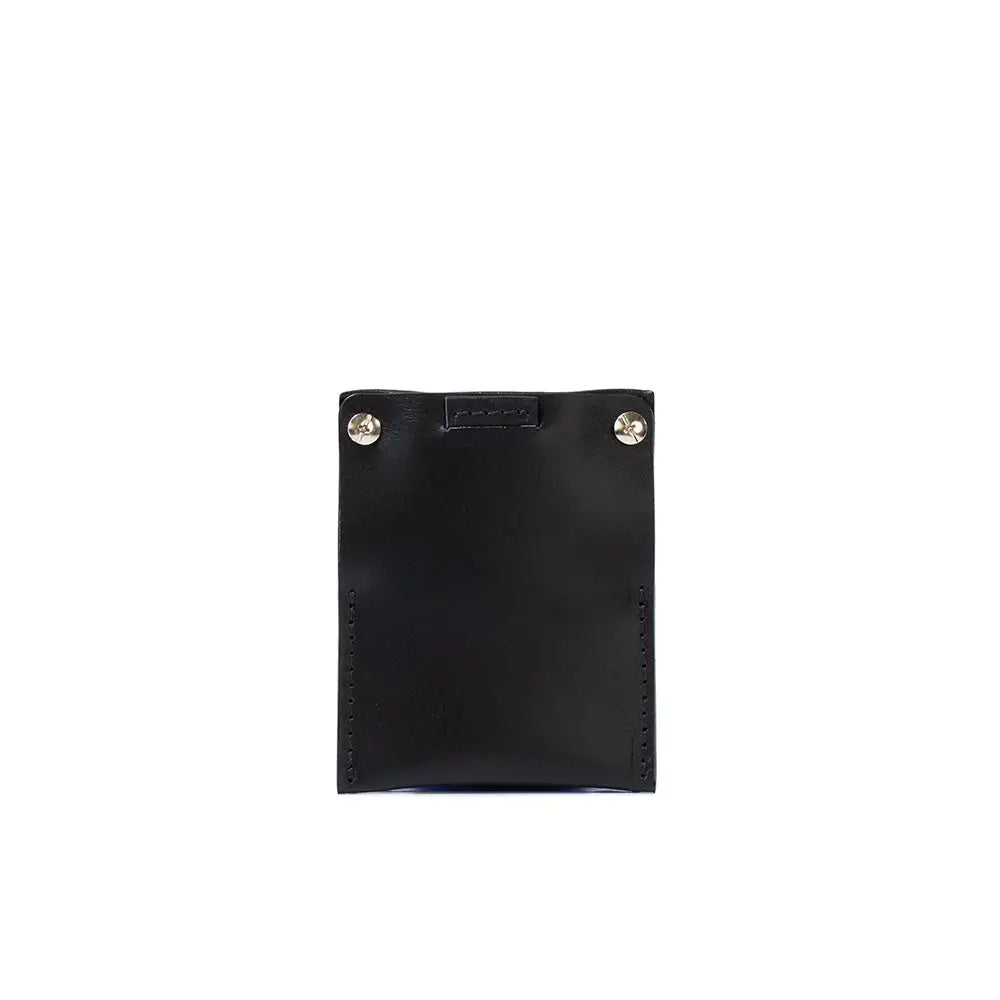 Leather airtag card holder 2.0 - Navy Blue