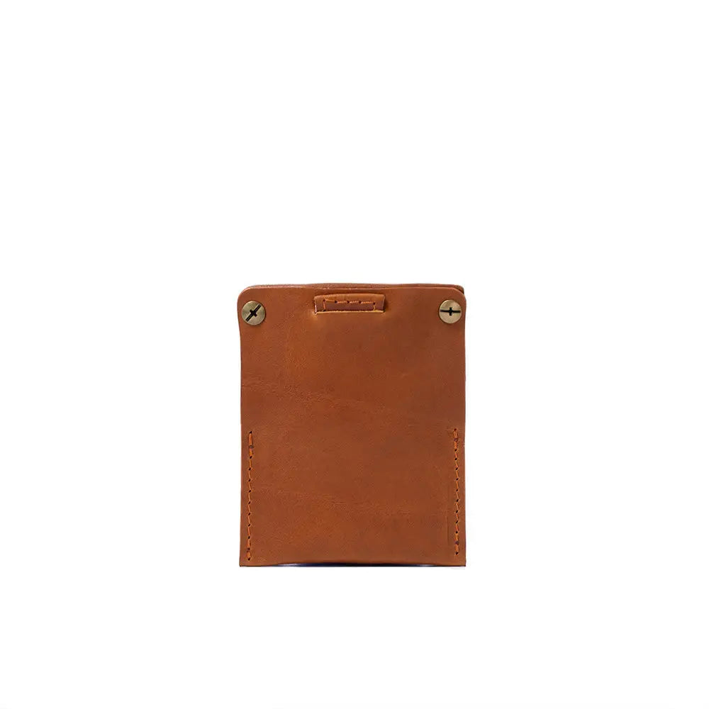 Leather airtag card holder 2.0 - Tan