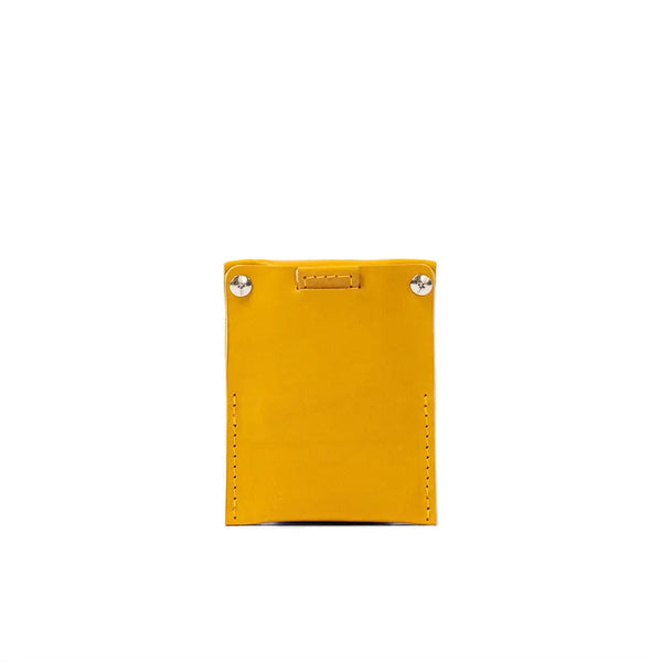 Leather airtag card holder 2.0 - Yellow