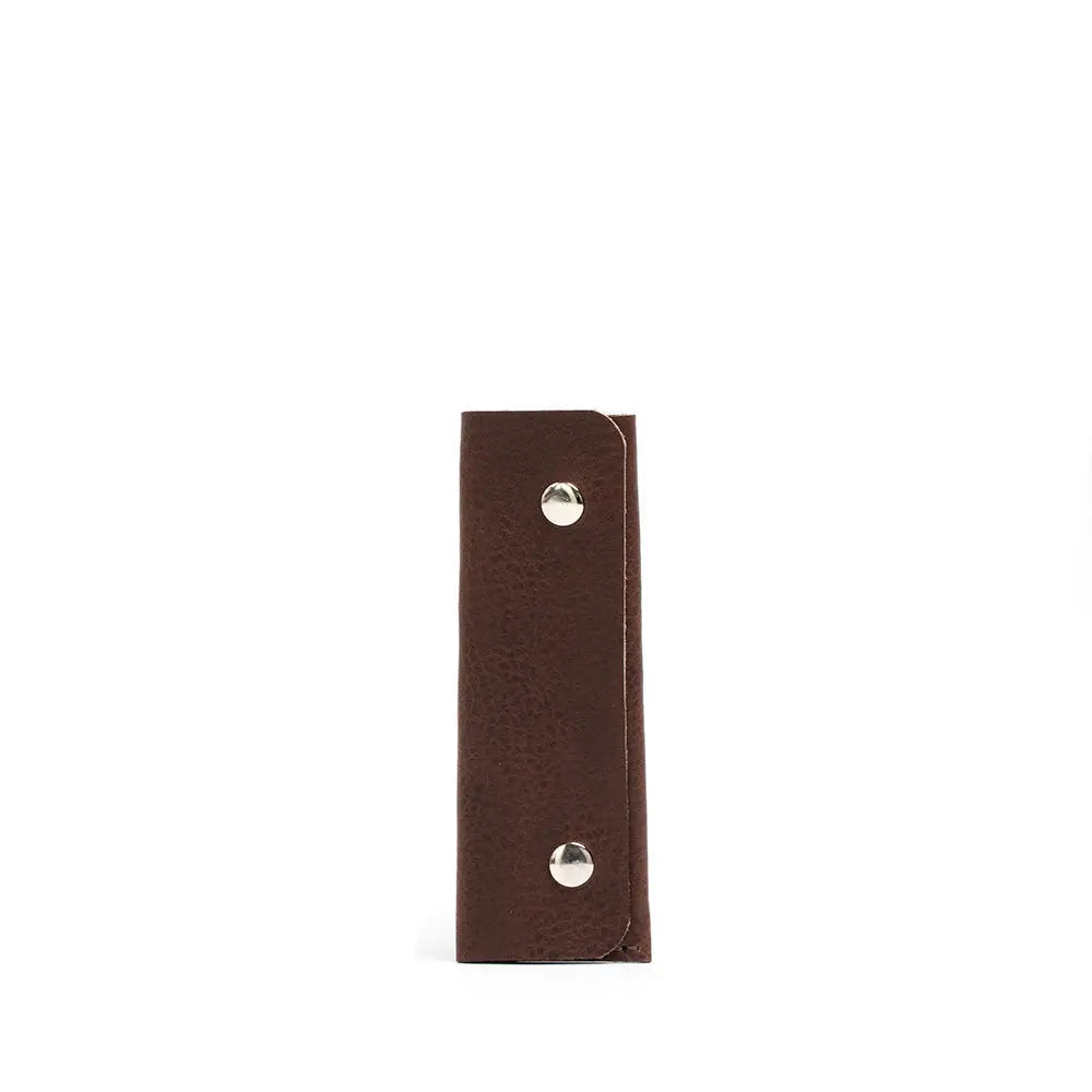 Leather airtag key case 3.0 - Mahogany