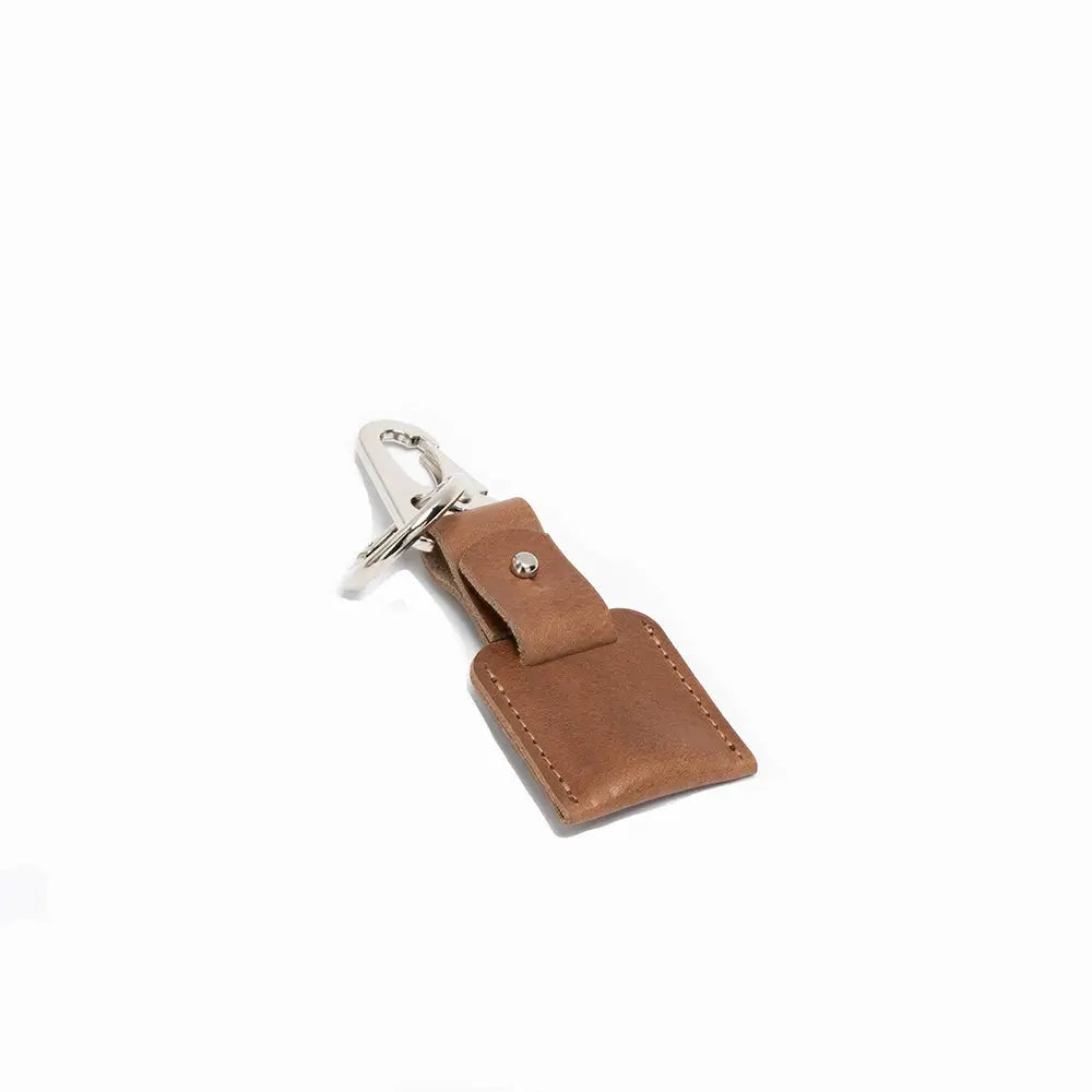 Leather airtag keychain 2.0 - Brown