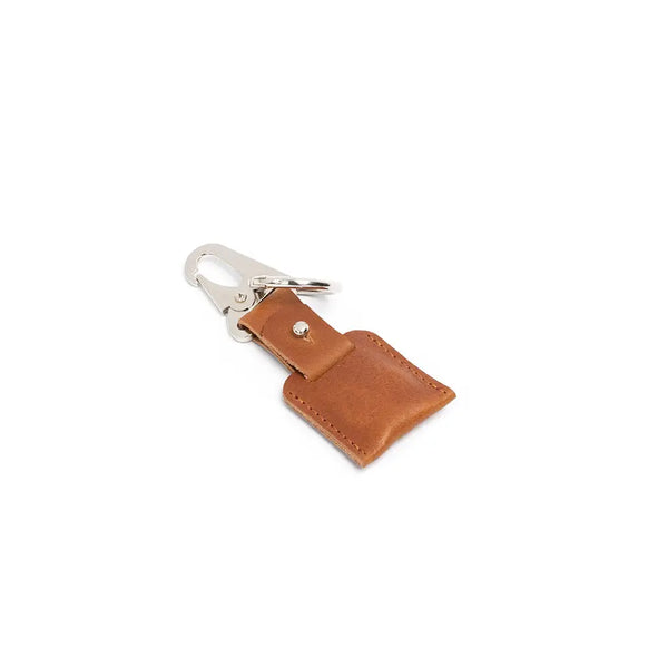 Leather airtag keychain 2.0 - Tan