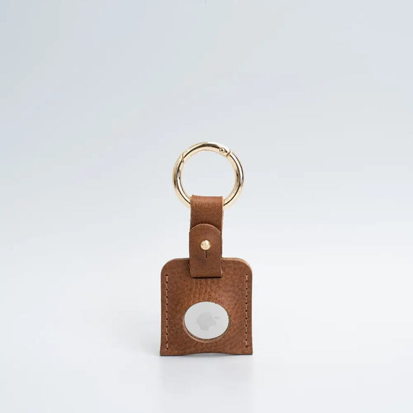 Leather airtag keychain