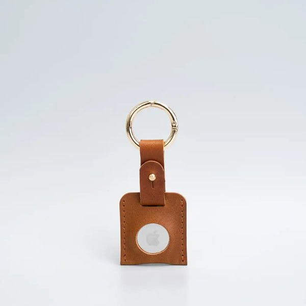 Leather airtag keychain