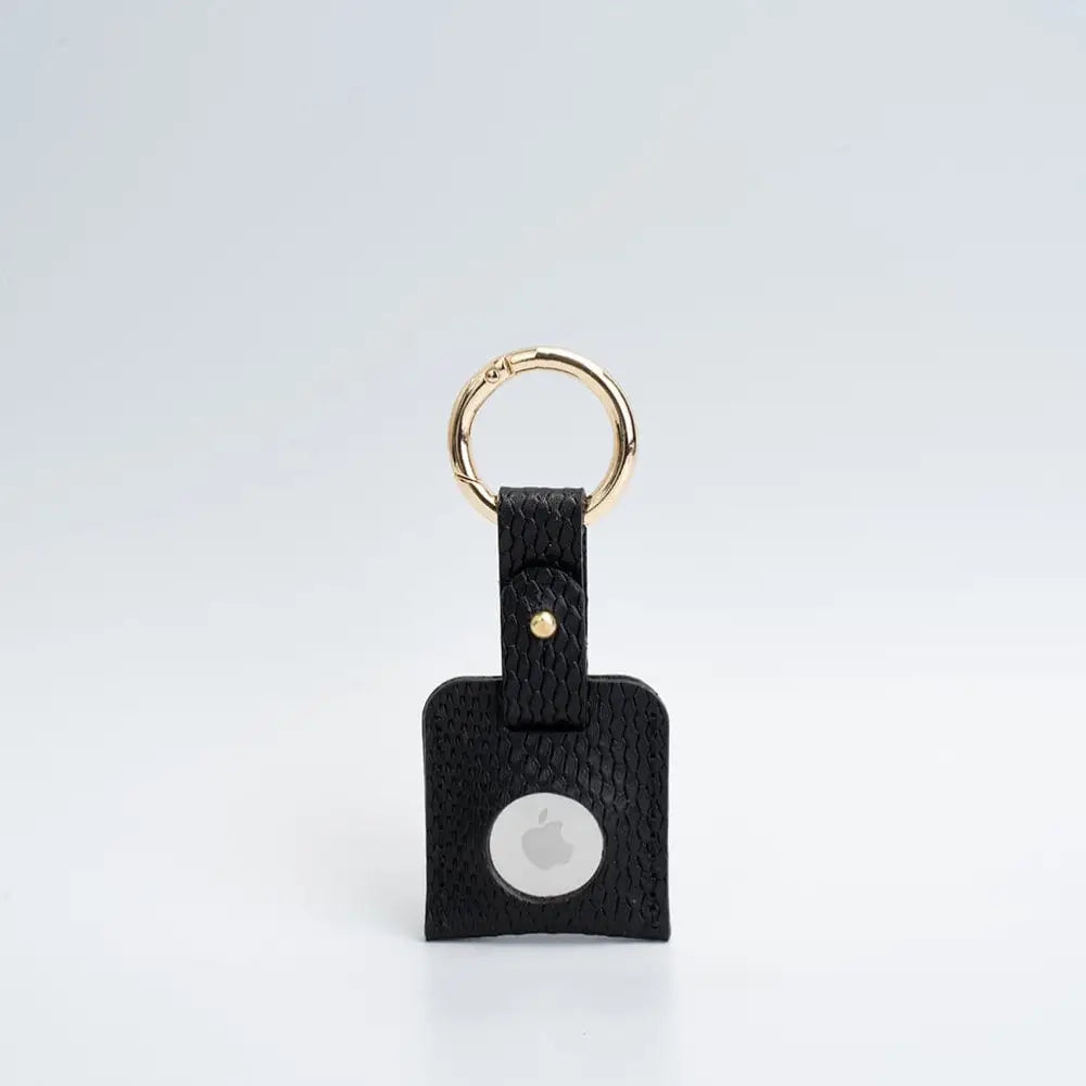 Leather airtag keychain