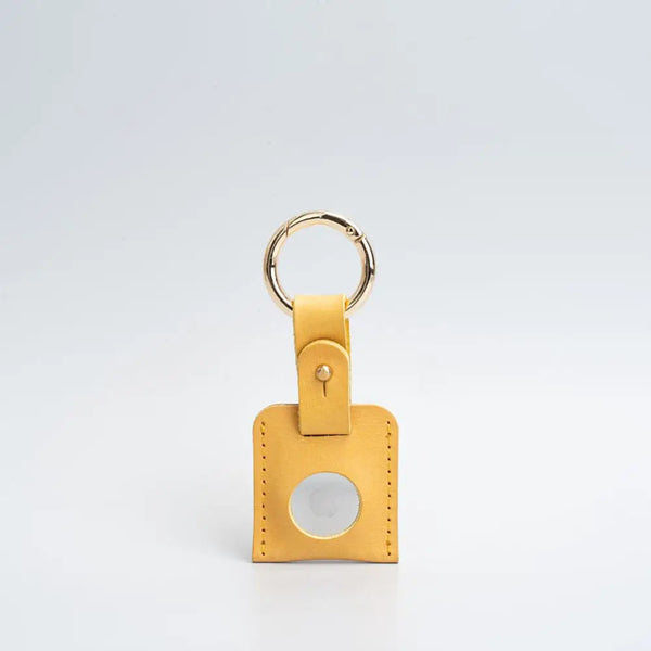 Leather airtag keychain