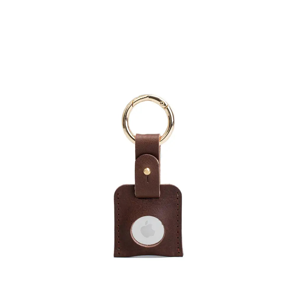 Leather airtag keychain