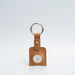 Leather airtag keychain - Camel