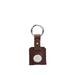 Leather airtag keychain - Mahogany