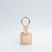 Leather airtag keychain - Natural Beige