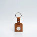 Leather airtag keychain - Tan