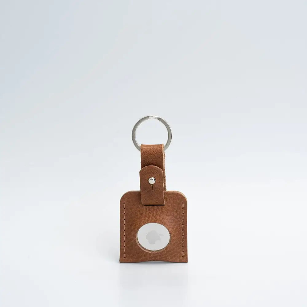 Leather airtag keyring