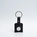 Leather airtag keyring - Large / Black