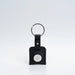 Leather airtag keyring - Large / Black Snake Print