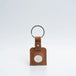 Leather airtag keyring - Large / Brown