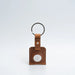 Leather airtag keyring - Large / Brown Snake Print