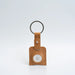 Leather airtag keyring - Large / Camel