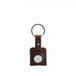 Leather airtag keyring - Large / Mahogany