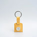 Leather airtag keyring - Large / Mustard Yellow