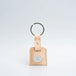 Leather airtag keyring - Large / Natural Beige