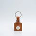 Leather airtag keyring - Large / Tan