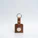 Leather airtag keyring - Small / Brown Snake Print