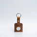 Leather airtag keyring - Small / Brown Snake Print