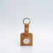 Leather airtag keyring - Small / Camel