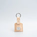 Leather airtag keyring - Small / Natural Beige