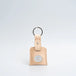 Leather airtag keyring - Small / Natural Beige