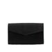 Leather airtag long flap wallet - Black Snake Print