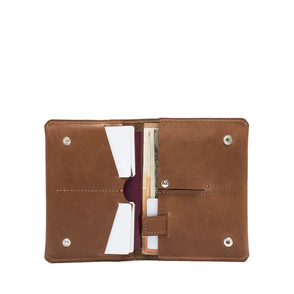 Leather airtag travel wallet