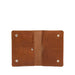 Leather airtag travel wallet - Tan