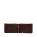 Leather airtag wallet with money clip - Mahogany